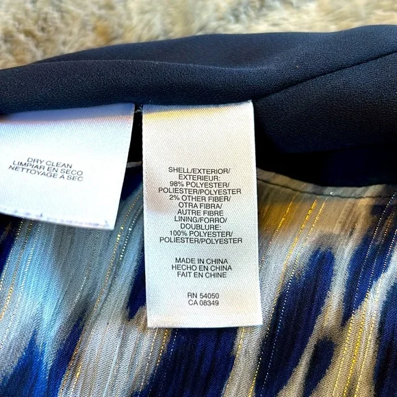 Jones New York Fully Lined Sleeveless Blouse size 8 - Picture 8 of 9